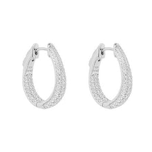 Load image into Gallery viewer, Pave Set Diamonfire Zirconia Hoop Earrings
