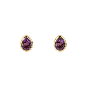 Semi-Precious Birthstone Earrings - February