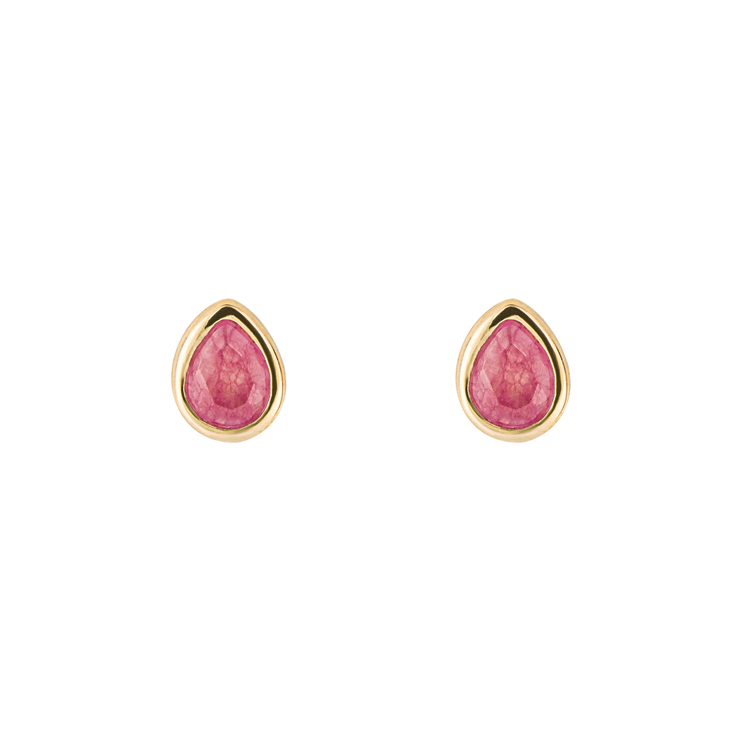 Semi-Precious Birthstone Earrings - July