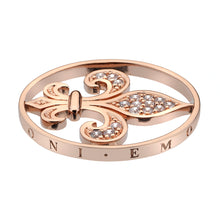 Load image into Gallery viewer, Fleur De Lis Rose Gold Plated Coin 33mm
