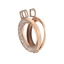 Load image into Gallery viewer, Mezzaluna Rose Gold Plated Sterling Silver Keeper 25mm
