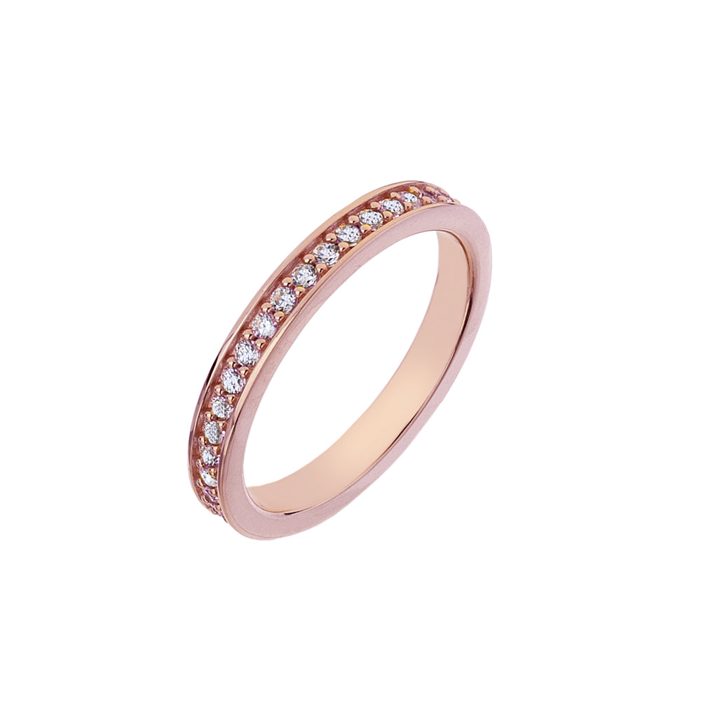 Purity Rose Gold Plated Sterling Silver Ring