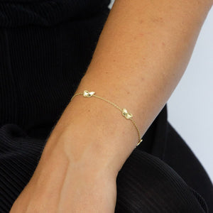 9ct Yellow Gold Butterfly Bracelet