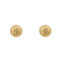 Load image into Gallery viewer, 9ct Yellow Gold Textured Round Stud Earrings
