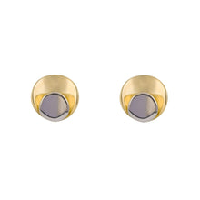 Load image into Gallery viewer, Two Tone 9ct Yellow And White Gold Stud Earrings
