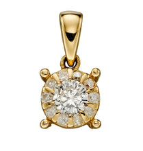 Load image into Gallery viewer, 9ct Yellow Gold Birthstone Pendant - April - Diamond
