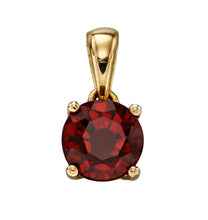 Load image into Gallery viewer, 9ct Yellow Gold Birthstone Pendant - January - Garnet
