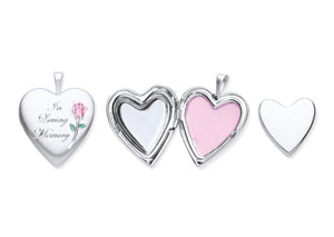 Silver Cremation Heart Locket