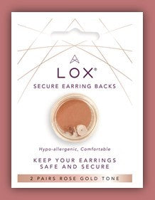 Lox Rose Tone Secure Earring Backs
