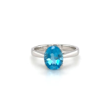 Load image into Gallery viewer, 9ct White Gold And Swiss Blue Topaz Ring
