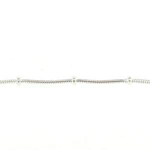 Sterling Silver Snake Interspaced With Balls Bracelet