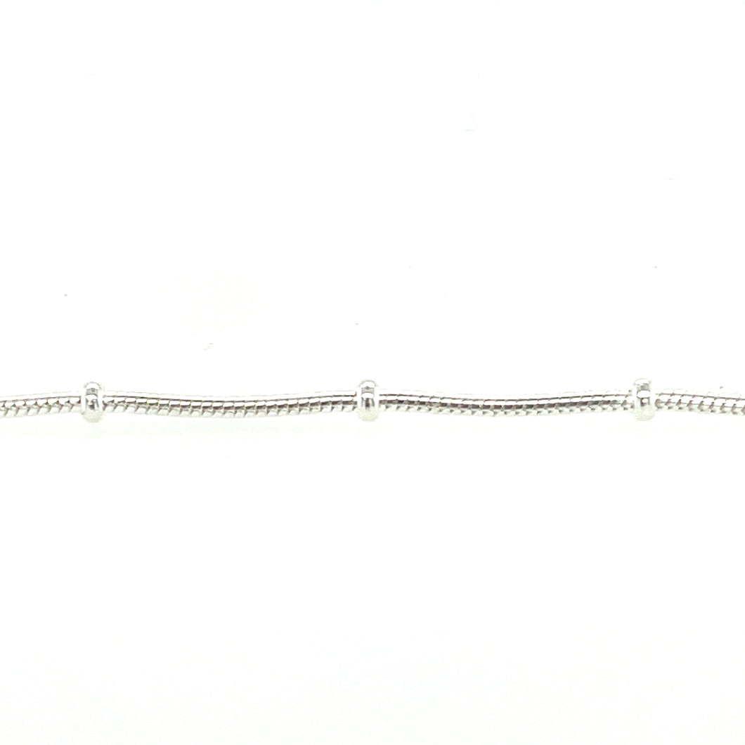 Sterling Silver Snake Interspaced With Balls Bracelet