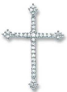 Sterling Silver Fancy Cubic Zirconia Cross