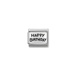 Composable Classic Link Silver Happy Birthday