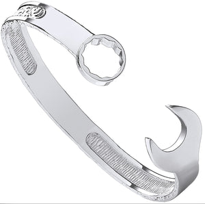Silver Spanner Gents Bangle