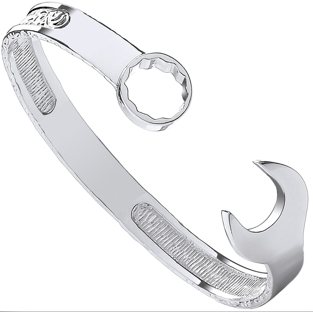 Silver Spanner Gents Bangle