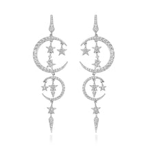 Load image into Gallery viewer, Moon And Star Chandelier Earrings
