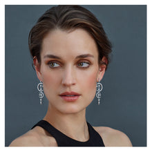 Load image into Gallery viewer, Moon And Star Chandelier Earrings
