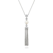 Load image into Gallery viewer, Pearl Drop Necklace With Tassel
