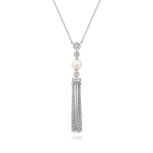 Pearl Drop Necklace With Tassel