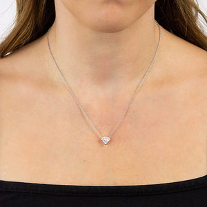 Diamond Shaped Zirconia Necklace