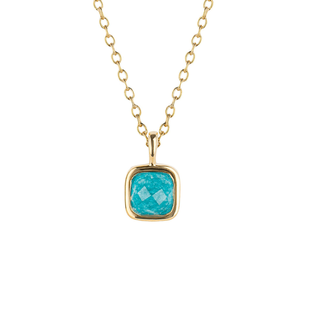 D For Diamond Semi-Precious Birthstone Necklace - December
