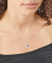 Load image into Gallery viewer, January Crystal Birthstone Pendant On Chain With Engravable Disc
