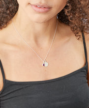Load image into Gallery viewer, February Crystal Birthstone Pendant On Chain With Engravable Disc
