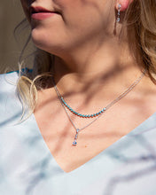 Load image into Gallery viewer, Long Teardrop Necklace With Cubic Zirconia
