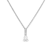 Load image into Gallery viewer, Teardrop Shaped Zirconia Pendant and Pave Bale
