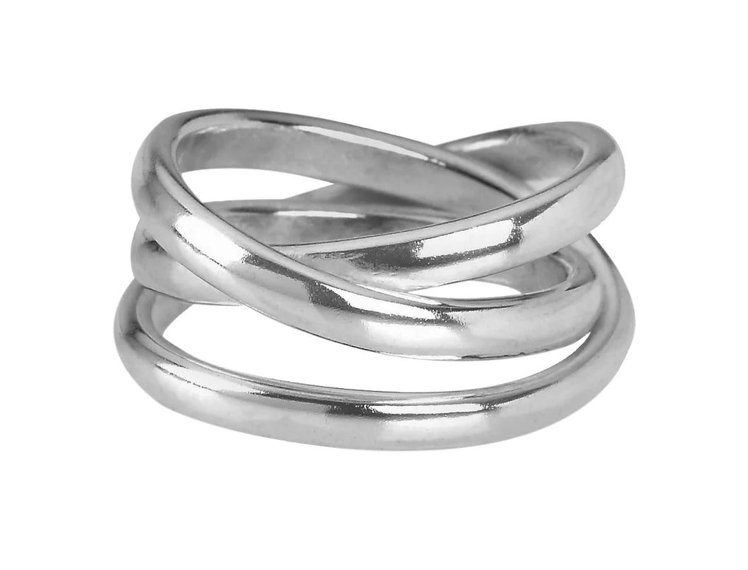 Sterling Silver Three Strand Ring