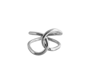 Sterling Silver Entwined Strands Ring