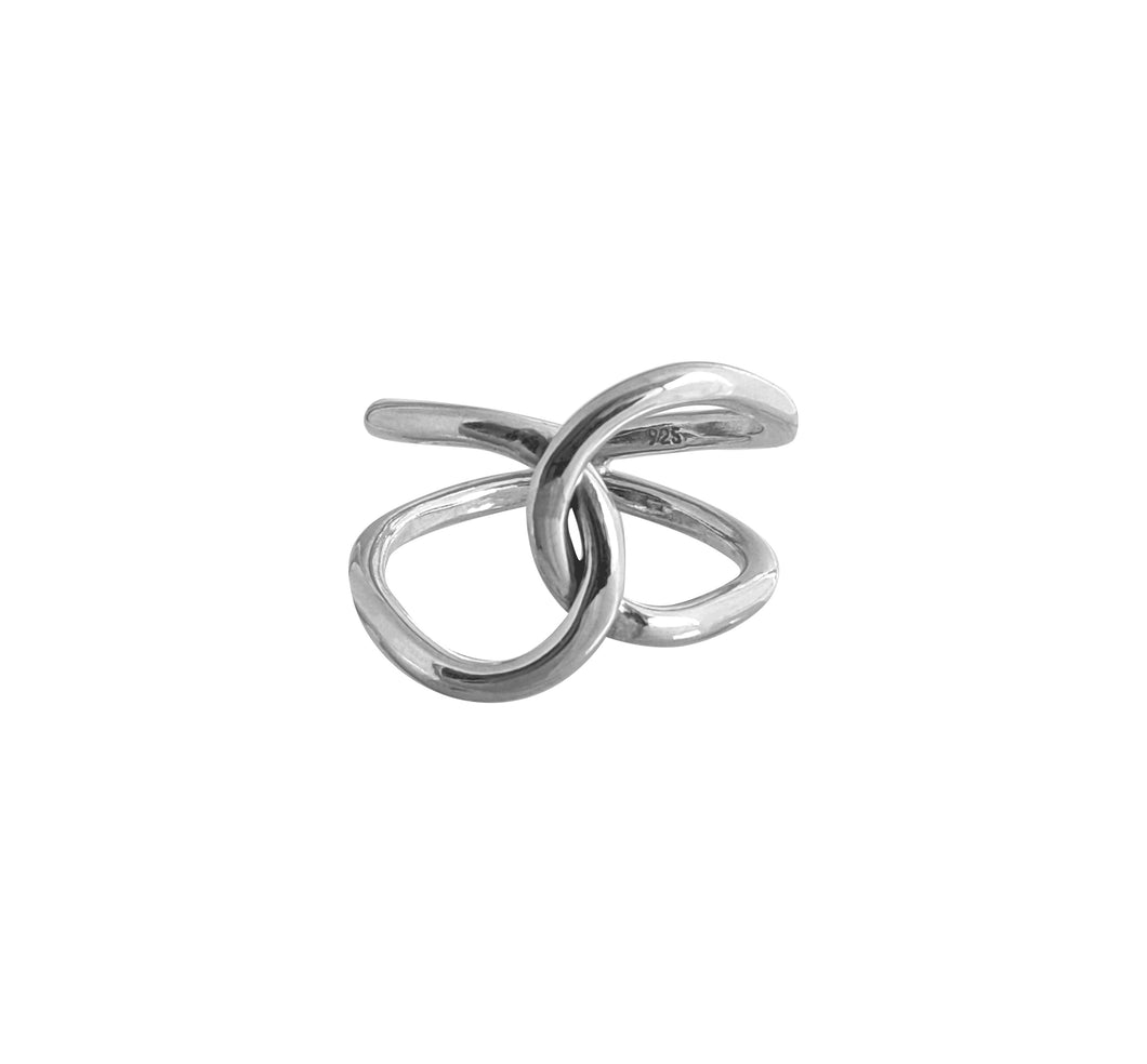 Sterling Silver Entwined Strands Ring