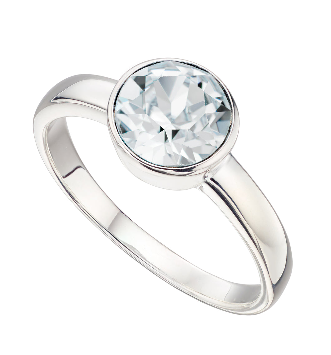 April Crystal Birthstone Ring